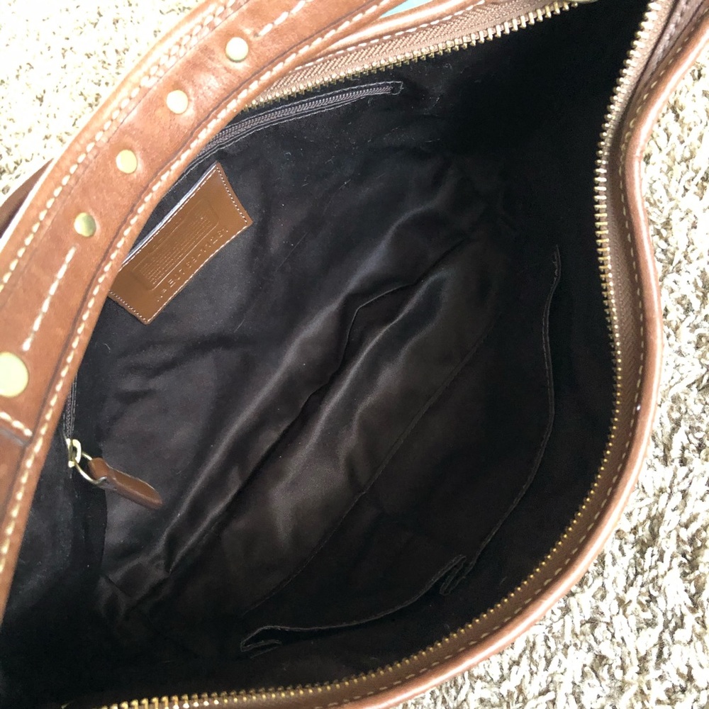 Coach brown leather shoulder bag - Picture 4 of 5